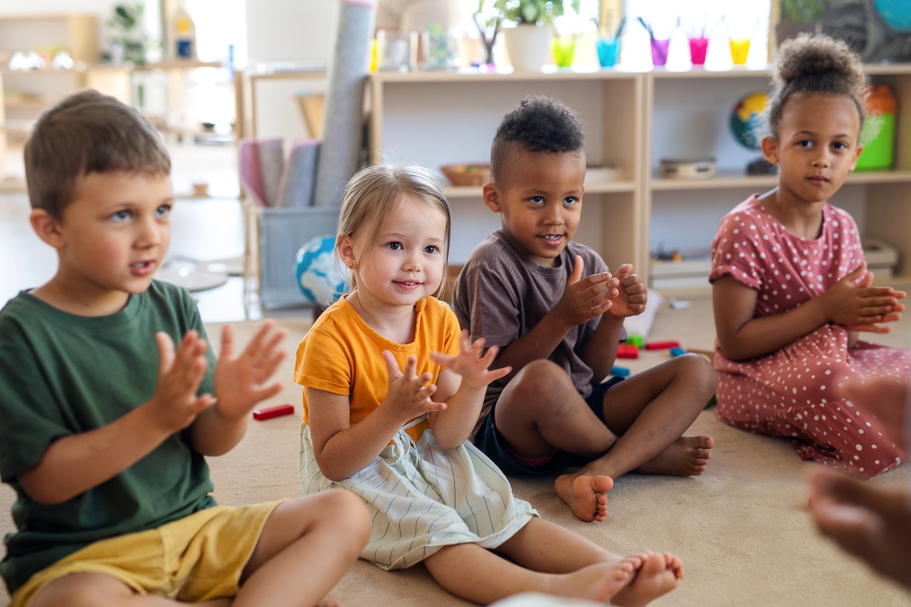 preschool children in a classroom